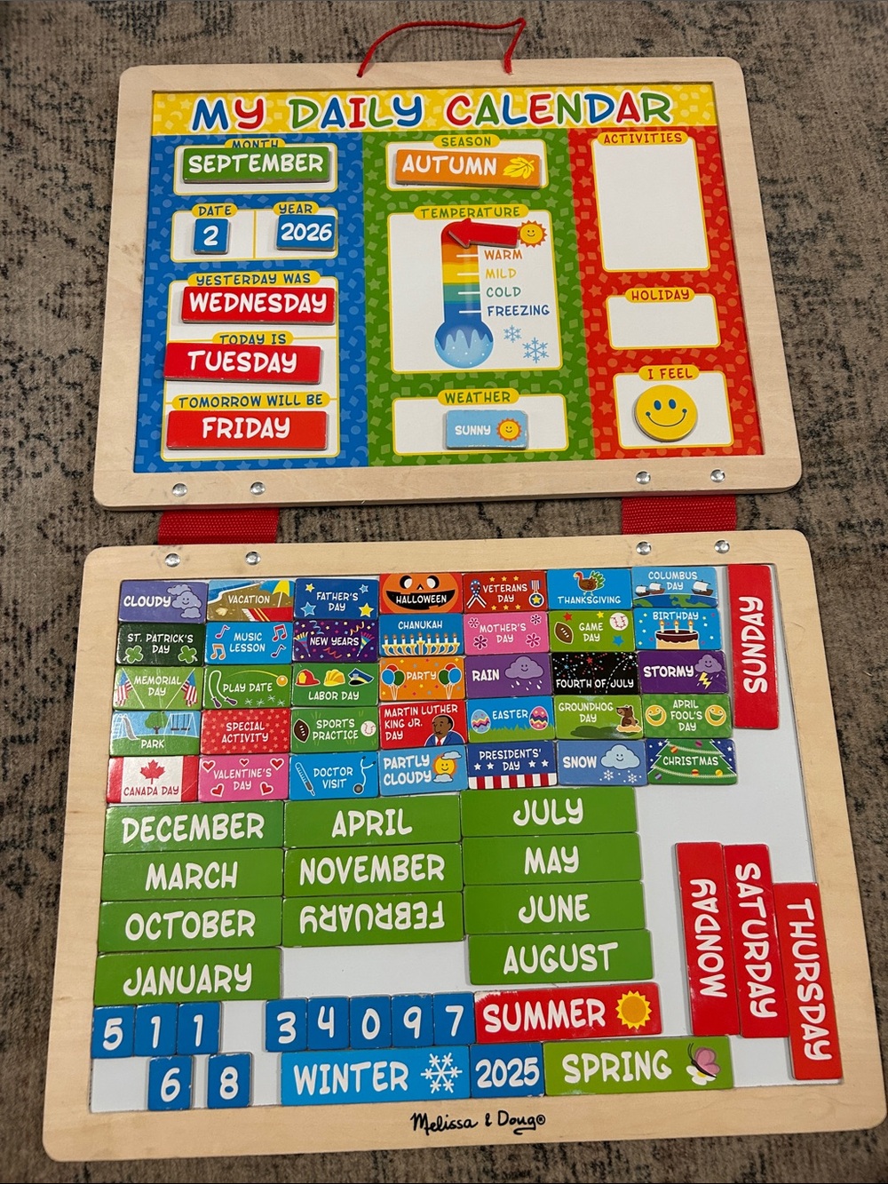 Melissa & Doug My First Daily Magnetic Calendar